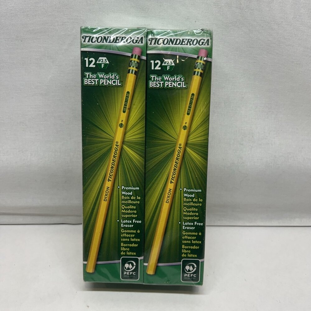 6 Packs Of 12 Ticonderoga No. 2.5 Woodcase Pencils 13885 72 Total Pencils